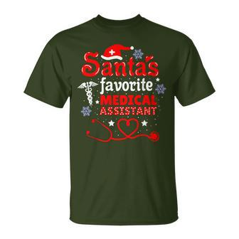 Santas Favorite Medical Assistant Christmas T-Shirt - Monsterry UK