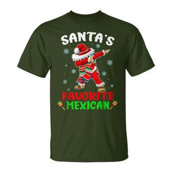 Santa's Favorite Mexican Christmas Holiday Mexico T-Shirt - Monsterry