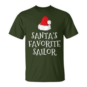 Santa's Favorite Sailor Christmas Hat Sailing T-Shirt - Monsterry AU