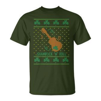 Shamrock 'N' Roll Ugly St Patrick's Day T-Shirt - Monsterry