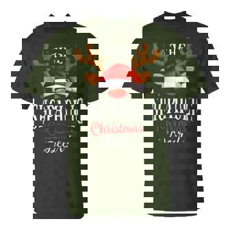 Shopaholic Christmas Deer Pjs Xmas Family Matching T-Shirt - Monsterry