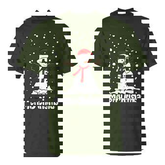 Snowman Christmas Cute Winter Merry Christmas T-Shirt - Thegiftio