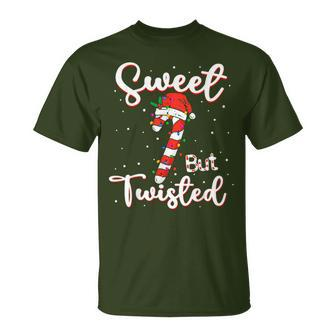 Sweet But Twisted Christmas Candy Cane Xmas Holiday T-Shirt | Mazezy UK