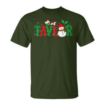 Taylor Santa First Name Christmas Taylor T-Shirt - Monsterry AU