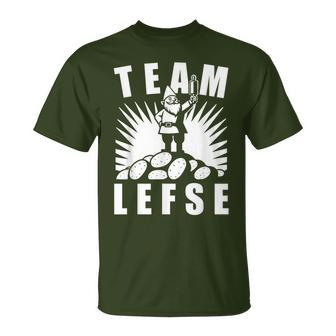 Team Lefse Scandinavian Gnome Christmas Lefse Making T-Shirt | Mazezy