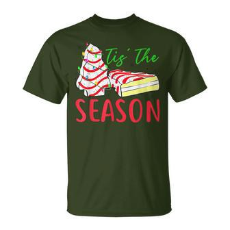 Tis The Season Little-Debbie Christmas Tree Cake Holiday T-Shirt | Mazezy