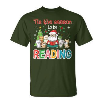Tis The Season To Be Reading Christmas Merry Bookmas Books T-Shirt - Seseable