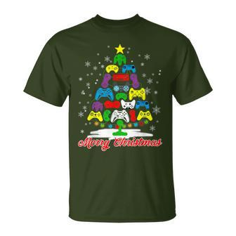 Video Game Controller Christmas Tree Gaming Christmas Gamer T-Shirt - Thegiftio UK