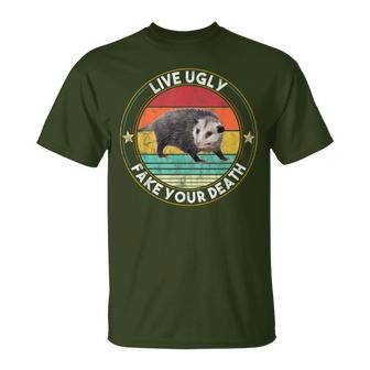 Vintage Live Ugly Fake Your Death Possum T-Shirt - Monsterry