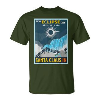Vintage Santa Claus Indiana In Total Solar Eclipse 2024 T-Shirt - Monsterry CA