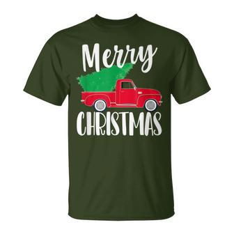 Vintage Wagon Christmas Tree On Car Xmas Vacation T-Shirt - Monsterry DE