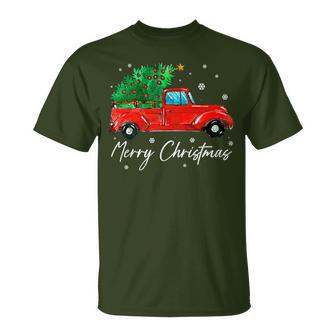 Vintage Wagon Christmas Tree On Car Xmas Vacation T-Shirt - Monsterry