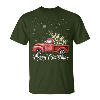 Vintage Wagon Christmas Tree On Car Xmas Vacation T-Shirt - Seseable