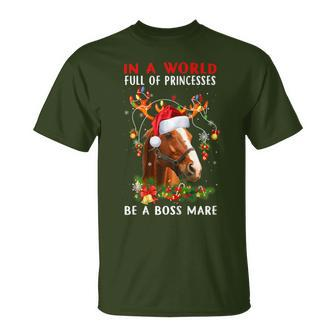 In A World Full Of Princesses Be A Boss Mare Christmas T-Shirt - Monsterry