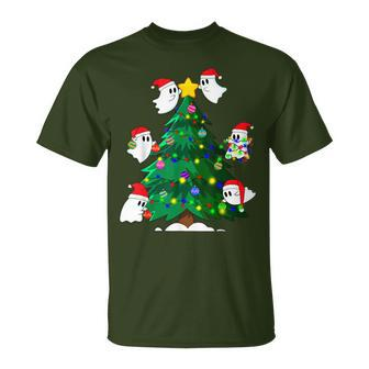 Xmas Ghost Decorate Christmas Tree Matching Family Christmas T-Shirt - Thegiftio UK