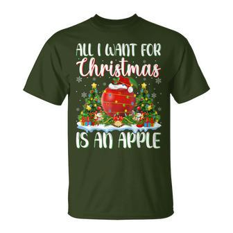Xmas Lighting Santa All I Want For Christmas Is A Apple T-Shirt - Monsterry AU