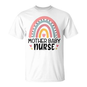 0Jvn Mother Baby Nurse Rainbow Postpartum Nursing Life T-Shirt - Monsterry CA