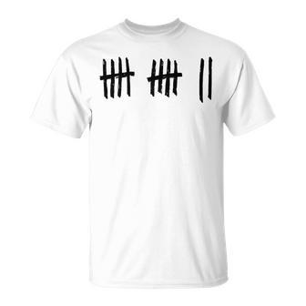 12Th Birthday Outfit 12 Years Old Tally Marks Anniversary T-Shirt - Monsterry UK