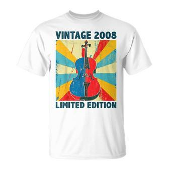 16 Years Old Vintage 2008 Cello Lover 16Th Birthday T-Shirt - Monsterry UK