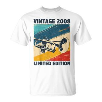 16 Years Old Vintage 2008 Trumpet Lover 16Th Birthday T-Shirt - Monsterry UK