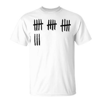 18Th Birthday Outfit 18 Years Old Tally Marks Anniversary T-Shirt - Monsterry DE