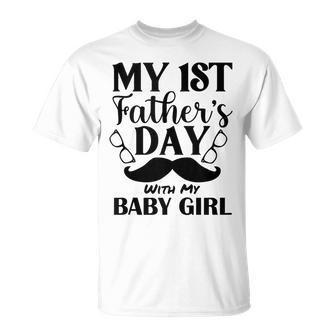 My 1St Fathers Day Baby Girl Outfit New Dad Daddy T-Shirt - Thegiftio UK