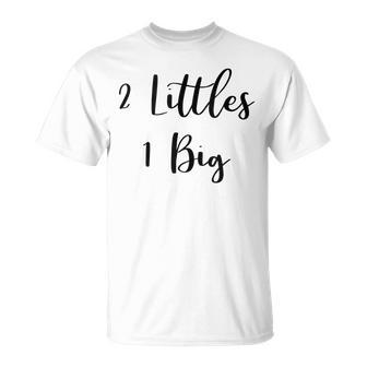 2 Littles 1 Big Sorority Twins University Greek Life T-Shirt - Monsterry