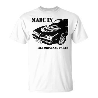 41St Birthday Vintage Car Made In 1977 Idea Man T T-Shirt - Monsterry