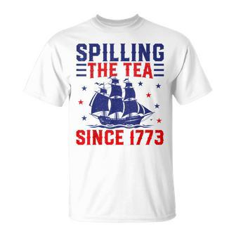 4Th Of July Spilling The Tea Since 1773 T-Shirt - Monsterry DE