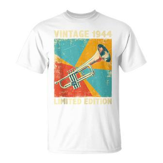80 Years Old Vintage 1944 Trumpet Lover 80Th Birthday T-Shirt - Monsterry DE