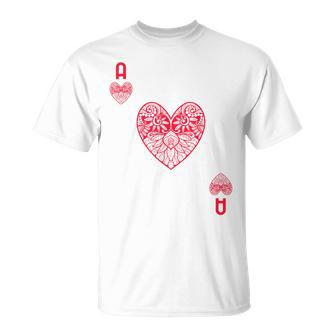 Ace Of Hearts Card Game Poker Blackjack T-Shirt - Monsterry UK