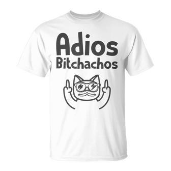 Adios Bitchachos Cinco De Mayo Cat Middle Finger T-Shirt - Monsterry AU