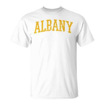 Albany Ny- Throwback Vintage Worn Classic T-Shirt - Seseable
