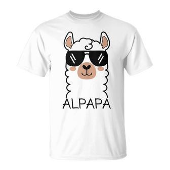 Alpapa Alpaca Llama Lover Father's Day Animals Daddy T-Shirt - Thegiftio UK