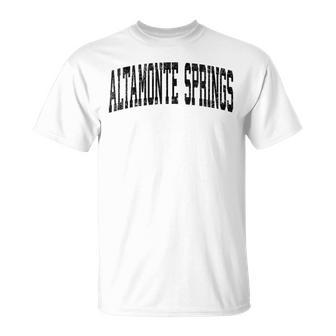 Altamonte Springs Florida Fl Vintage Athletic Sports Black D T-Shirt - Monsterry UK