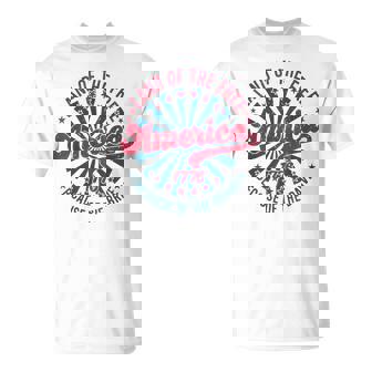 America Land Of The Free Because Of The Brave Retro T-Shirt | Mazezy