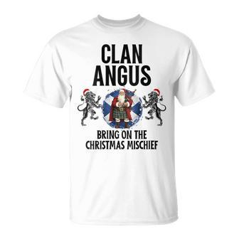 Angus Clan Christmas Scottish Family Name Party T-Shirt - Seseable