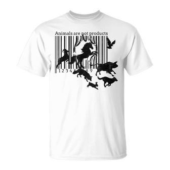 Animals Are Not Products -Egetarianismo Derechos De Los Animales Camiseta unisex - Regaloses