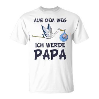 Aus Dem Weg Ich Werde Papa Schwangerschafts Ankündigung Kapuzenjacke T-Shirt - Geschenkecke