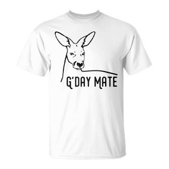 Australia G'day Mate Kangaroo Australian Symbol T-Shirt - Monsterry UK