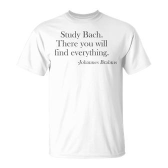 Bach Classical Music Lover Ts Classical Music Quote T-Shirt - Monsterry