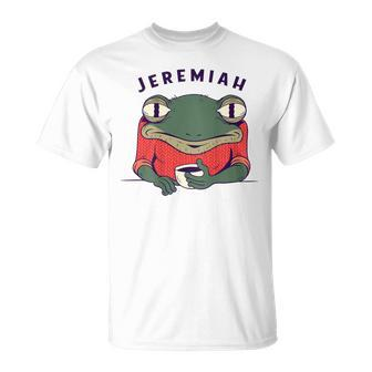 On Back Music Lovers Jeremiah The Bullfrog Retro Music T-Shirt - Thegiftio UK