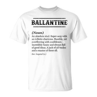 Ballantine Name Definition Customized Men's T-Shirt - Seseable