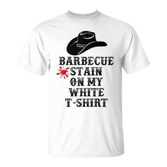 Barbecue Stain On My White Country Western Women T-Shirt - Seseable