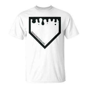 Baseball Home Plate Drip T-Shirt - Monsterry