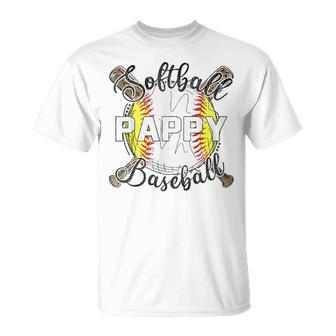 Baseball Softball Pappy Of Softball Baseball Player T-Shirt | Mazezy