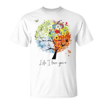 Bel Amour L'arbre Des Saisons Reconnaissant T-Shirt - Cadeauxyz