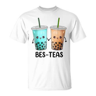 Bes Teas Besties Boba Tea Bubble Tea Kawaii Best Friend Pun T-Shirt - Monsterry