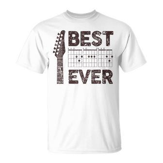 Best Guitar Dad Ever Chords Best Daddy Guitar Fathers Day T-Shirt - Monsterry
