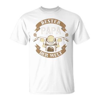 Bester Papa Der Welt Motorradater Spruchatertagsgeschenk T-Shirt - Geschenkecke